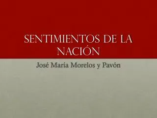 sentimientos de la naci n