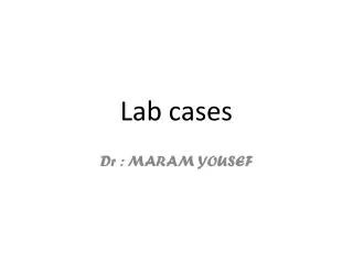 Lab cases