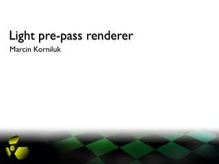 light pre pass renderer
