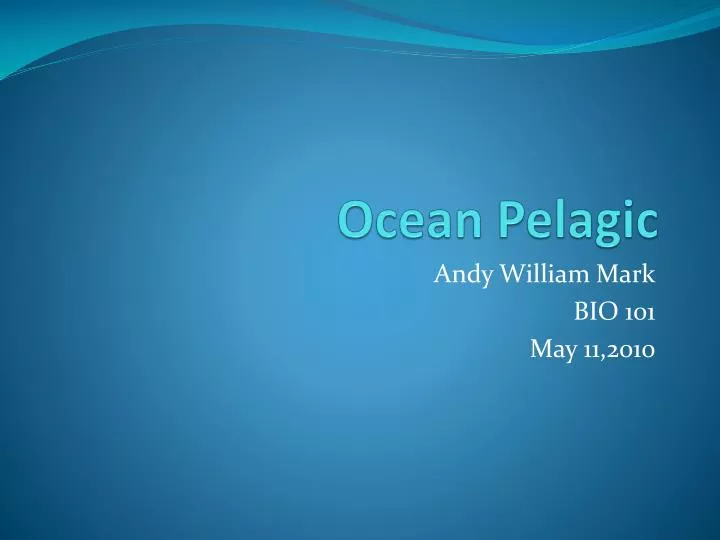 ocean pelagic