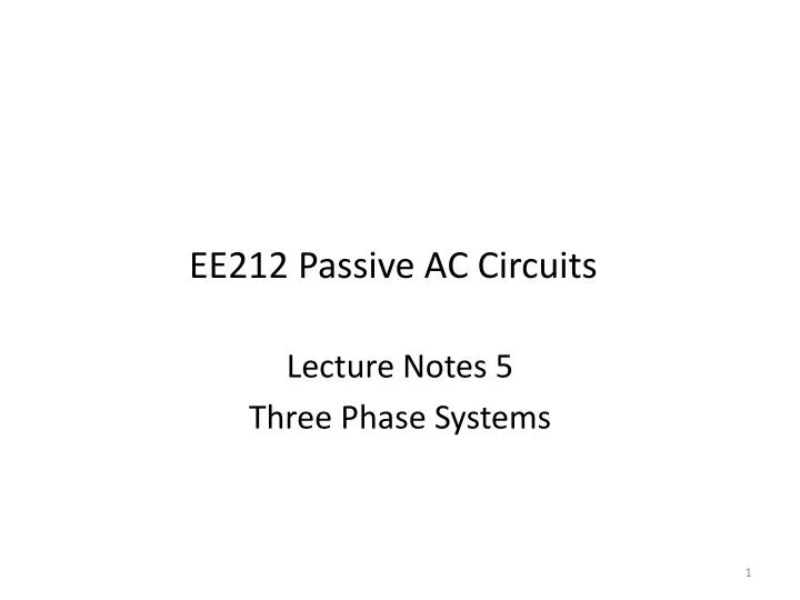 ee212 passive ac circuits