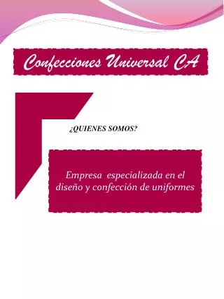 Confecciones Universal CA