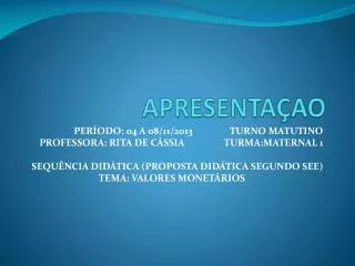 apresenta ao
