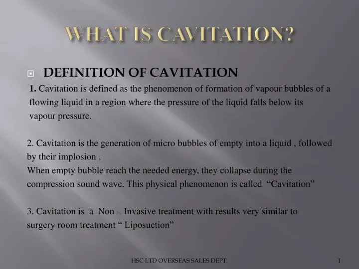 what is cavitation