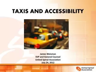 TAXIS AND ACCESSIBILITY