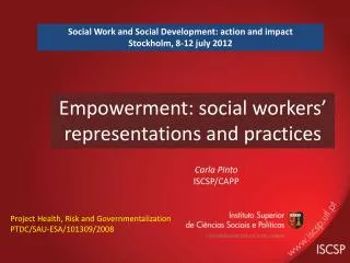 Empowerment : social workers ’ representations and practices