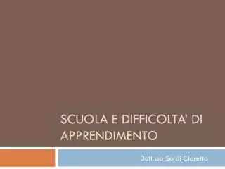scuola e difficolta di apprendimento