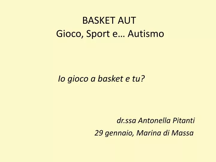 basket aut gioco sport e autismo