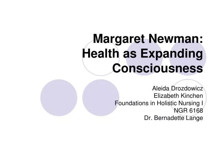margaret newman health as expanding consciousness