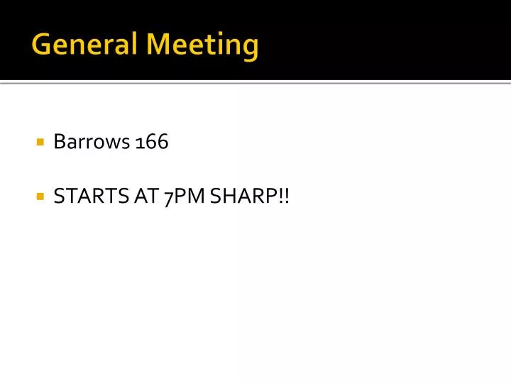 general meeting