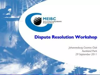 Dispute Resolution Workshop