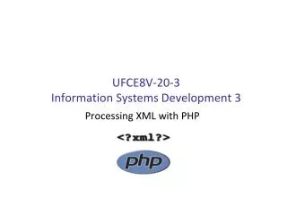 UFCE8V-20-3 Information Systems Development 3