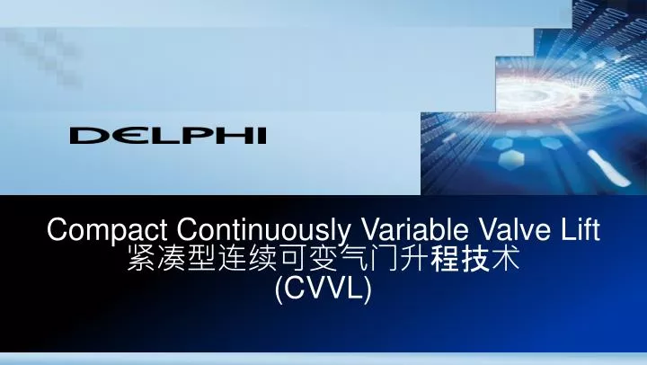 compact continuously variable valve lift cvvl