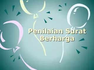 penilaian surat berharga