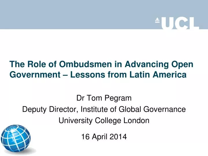 the role of ombudsmen in advancing open government lessons from latin america
