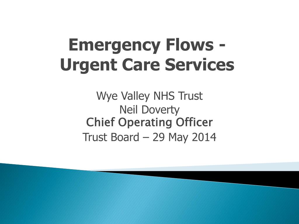 PPT - Emergency Flows - Urgent Care Services PowerPoint Presentation ...