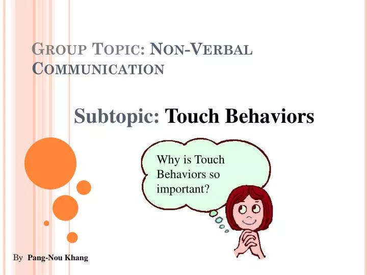 group topic non verbal communication