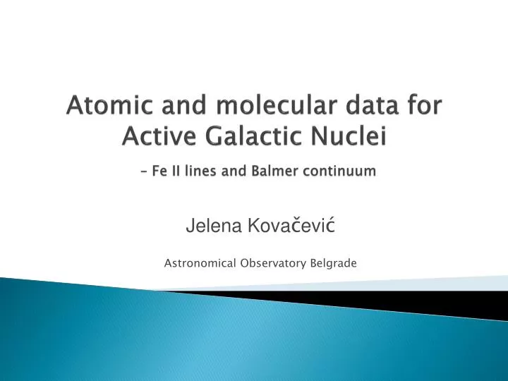 atomic and molecular data for active galactic nuclei fe ii lines and balmer continuum