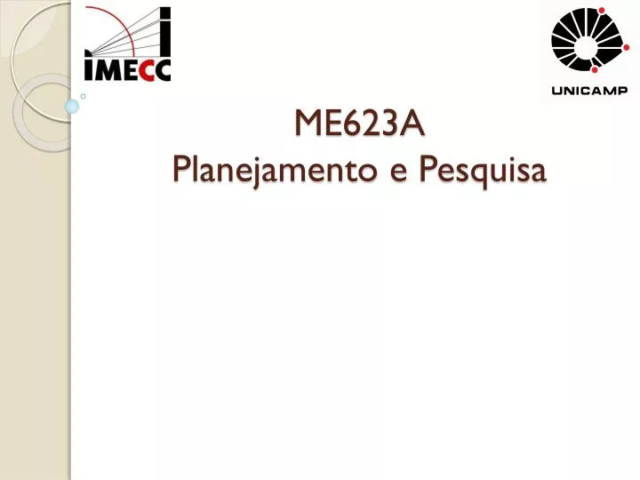 me623a planejamento e pesquisa