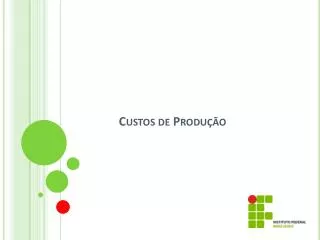 custos de produ o
