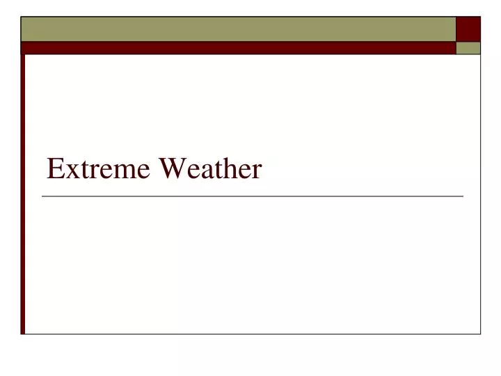 extreme weather