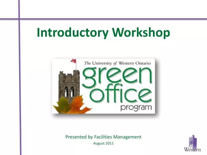 introductory workshop