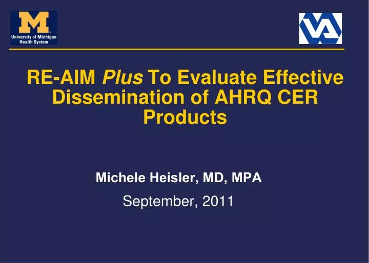 re aim plus to evaluate effective dissemination of ahrq cer products