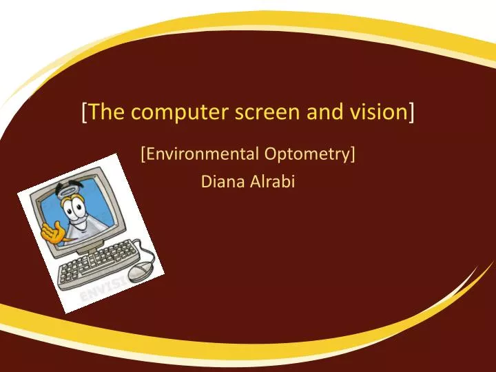 the computer screen and vision