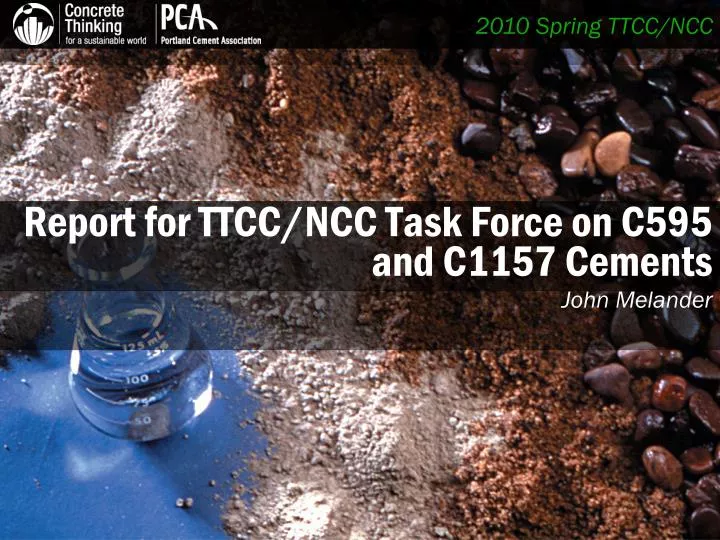report for ttcc ncc task force on c595 and c1157 cements