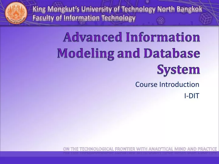 advanced information modeling and database system