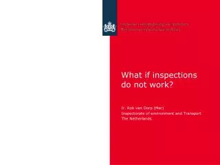 What if inspections do not work ?