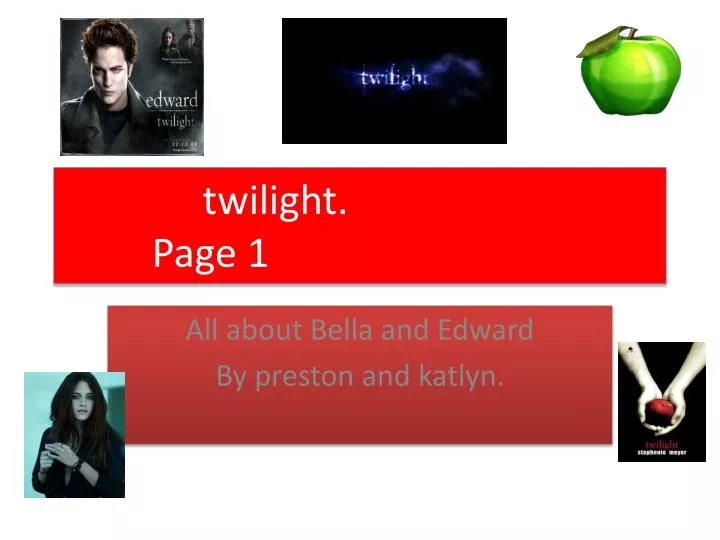 twilight page 1