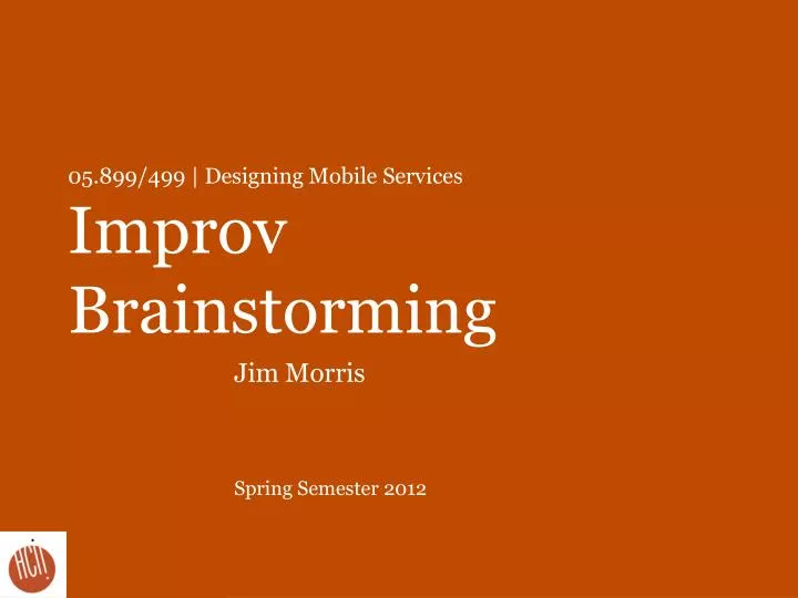 05 899 499 designing mobile services improv brainstorming