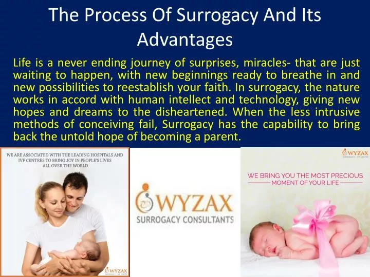 the process of surrogacy and its advantages