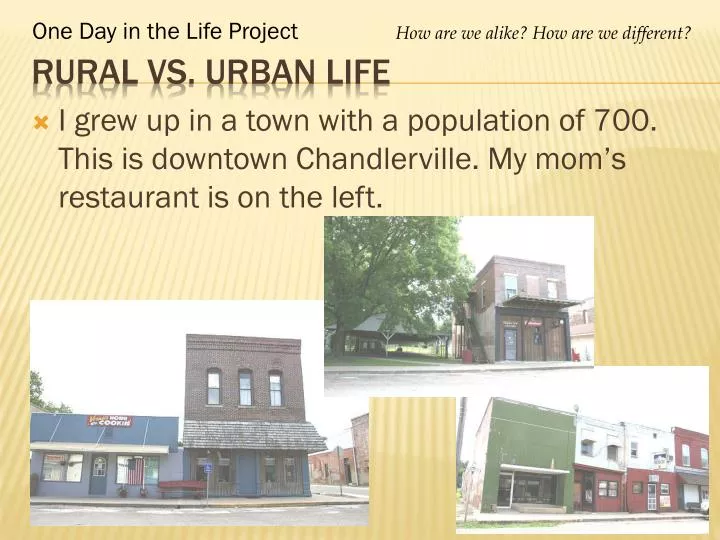 rural vs urban life