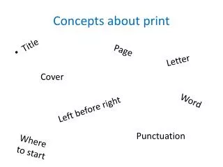 Concepts about print