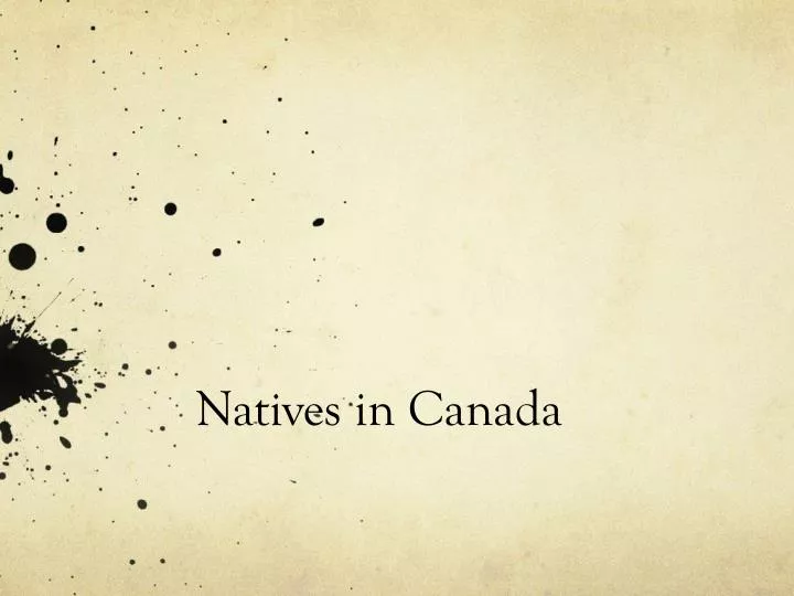 natives in canada