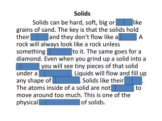 Solids