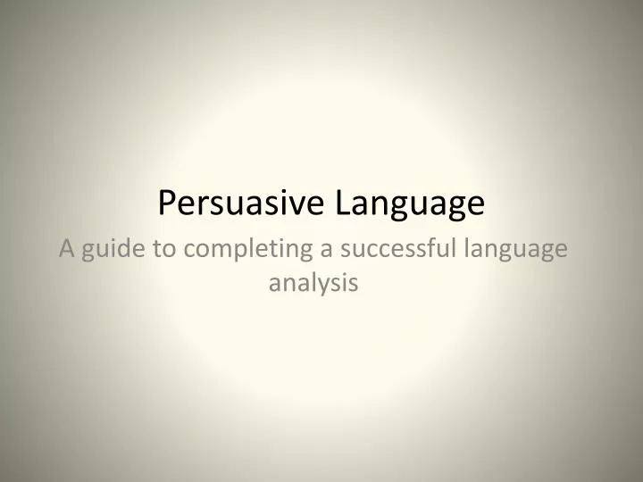 persuasive language