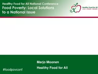 Marjo Moonen Healthy Food for All