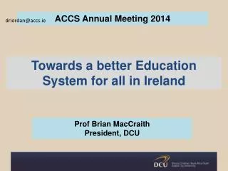 Towards a better Education System for all in Ireland