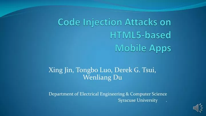 code injection attacks on html5 based mobile apps