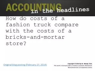 How do costs of a fashion truck compare with the costs of a bricks-and-mortar store?
