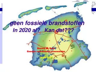 geen fossiele brandstoffen in 2020 al kan dat