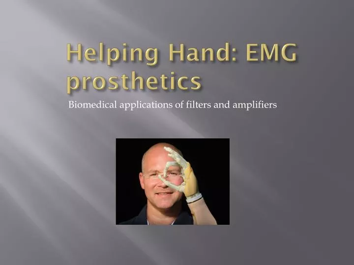 helping hand emg prosthetics