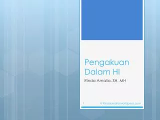 pengakuan dalam hi