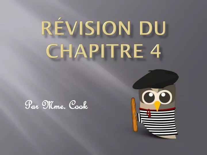 r vision du chapitre 4