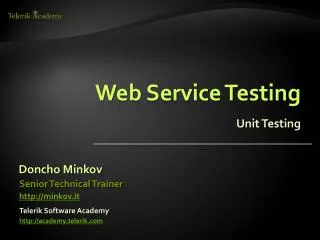 Web Service Testing