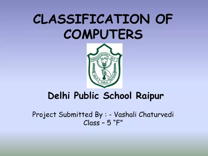 classification of computers