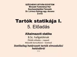 tart k statik ja i 5 el ad s